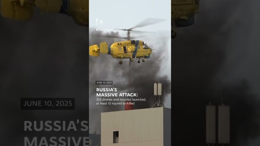 Russia launched another massive, coordinated attack against Ukraine using 315 drones and 7 missiles.