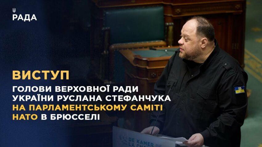 Виступ Руслана Стефанчука на Парламентському саміті НАТО в Брюсселі