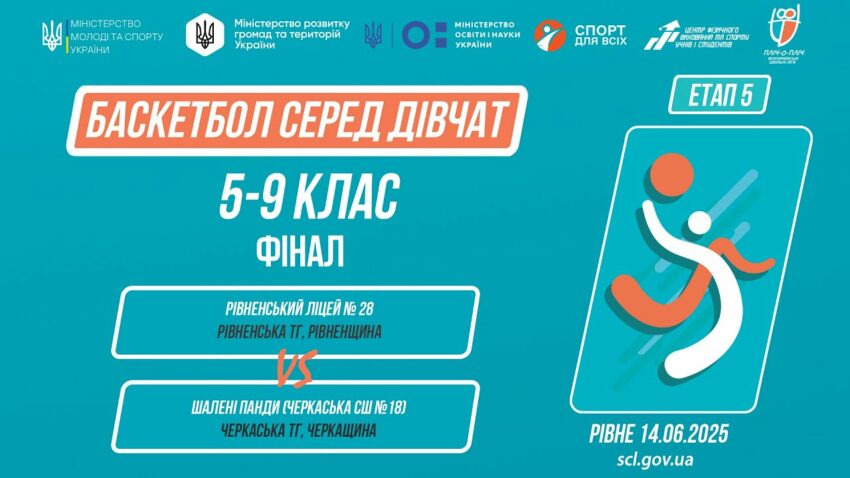 🏀БАСКЕТБОЛ | Дівчата 5-9 класи | Гра за 1 місце | Пліч-о-пліч: Етап 5